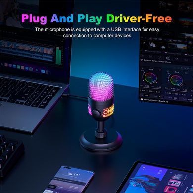 Ігровий мікрофон USB-мікрофон 1.8 м з RGB-підсвіткою ONIKUMA M930