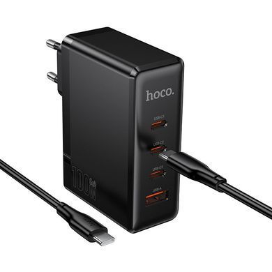 Зарядний пристрій HOCO N85 зарядка 100W з кабелем Type-C мережевий зарядний пристрій 100W зарядний блок USB-C