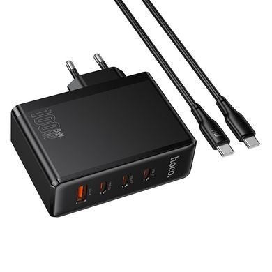 Зарядний пристрій HOCO N85 зарядка 100W з кабелем Type-C мережевий зарядний пристрій 100W зарядний блок USB-C