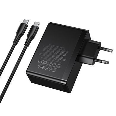 Зарядний пристрій HOCO N85 зарядка 100W з кабелем Type-C мережевий зарядний пристрій 100W зарядний блок USB-C