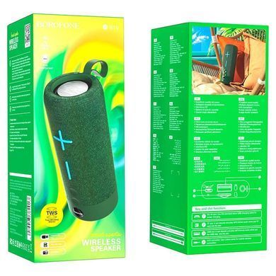 Портативна блютуз колонка BOROFONE BR19 AUX, SD-card, Bluetooth, USB, FM-Radio Хакі