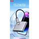 USB-hub хаб адаптер перехідник 3-в-1 XO HUB011 3in1 Type-C |Type-C to HDMI+PD+USB 3.0| Сірий