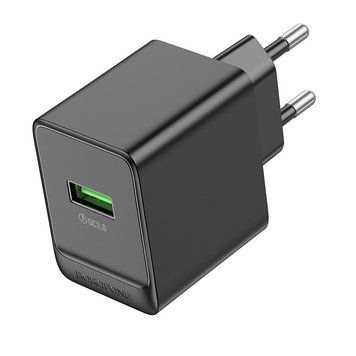 Зарядний пристрій із швидкою зарядкою QC3.0 BOROFONE BAS12A |1USB-A| Чорний