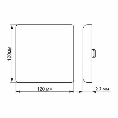 LED світильник вбудований безрамковий квадратний VIDEX 15W 4100K