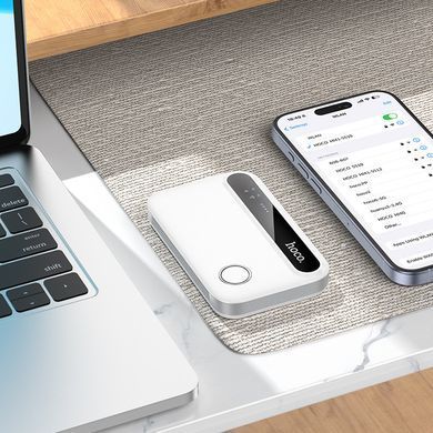 Портативний модем WiFi роутер 4G HOCO HI41 150Mbps, 2100mAh Білий
