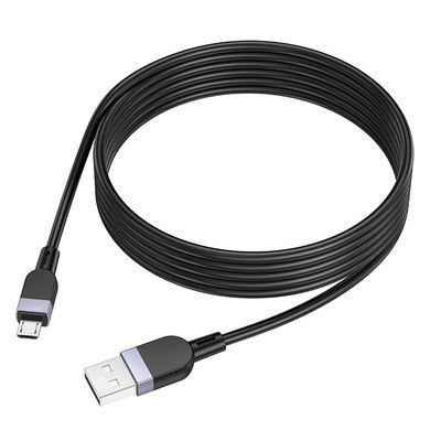 Кабель для зарядки 2м MicroUSB Android HOCO X109 Energy 2.4A Чорний