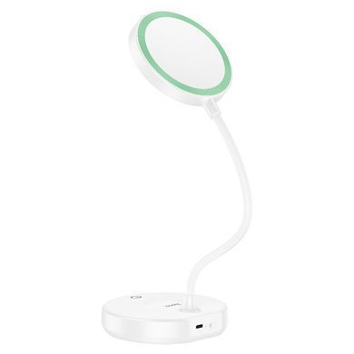 Портативна настільна LED лампа HOCO&nbsp;HX14 5W, 6500K, 3000K, 4500K, 800mAh&times;2 Білий