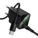 Зарядний пристрій зі швидкою зарядкою 20W та кабелем Type-C to Type-C HOCO CS83A 1USB, 1Type-C Чорний