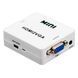 Перехідник конвертер HDMI to VGA, VGA 001 3,5 мм аудіо, 1080p/1080i Білий