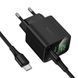 Зарядний пристрій зі швидкою зарядкою 20W та кабелем Type-C to Type-C HOCO CS83A 1USB, 1Type-C Чорний