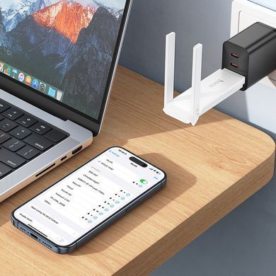 Портативний модем WiFi роутер HOCO HI40 150Mbps, 2.4 ГГц, WIFI6 Білий