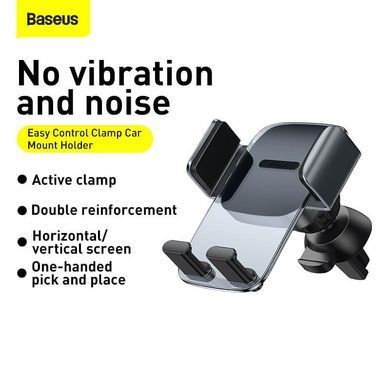 Автомобильный держатель 360 с зажимом в воздуховод для телефона BASEUS Air Outlet Version Черный (SUYK000101)