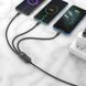 Кабель 3в1 для телефону Lightning (2.4A) / Micro-USB (2.0A) / Type-C (6A) 3-in-1 HOCO Combo U104 1.2м Чорний