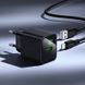 Зарядний пристрій зі швидкою зарядкою QC3.0 та кабелем USB to Type-C HOCO CS81A 1USB Чорний