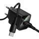 Зарядний пристрій зі швидкою зарядкою QC3.0 та кабелем USB to Type-C HOCO CS81A 1USB Чорний