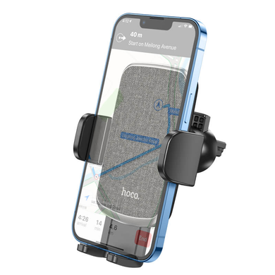 Автомобільний тримач 360 з затиском в повітропровід для телефона в машину HOCO CA94 Чорний