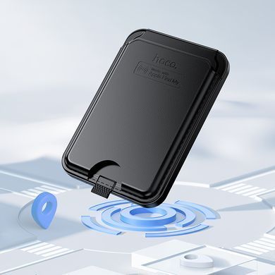Магнітна візитниця, трекер із GPS, підставка для телефону HOCO E91I Чорний