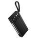 Павербанк зі швидкою зарядкою 22.5W та кабелями Lightning, Type-C, Micro-USB, USB 20000mAh та ліхтариком HOCO J155 Чорний
