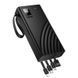 Павербанк зі швидкою зарядкою 22.5W та кабелями Lightning, Type-C, Micro-USB, USB 20000mAh та ліхтариком HOCO J155 Чорний