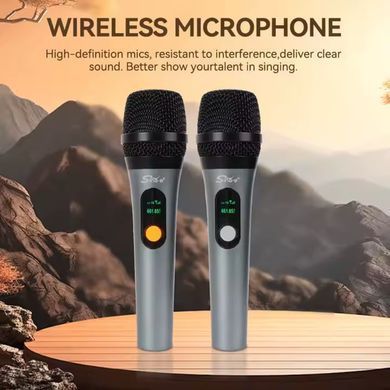 Колонка з мікрофонами Sing-e ZQS V73 караоке колонка 100W портативна Bluetooth колонка 57224
