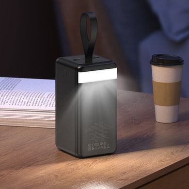 Павербанк 90000mAh PowerBank зі швидкою зарядкою HOCO J123D 3USB/Type-C, QC22.5W+PD20W Чорний