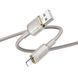 Кабель для зарядки телефона Lightning Apple Iphone BOROFONE BU56 Succeed 1,2м, 2.4A Сірий