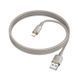 Кабель для зарядки телефона Lightning Apple Iphone BOROFONE BU56 Succeed 1,2м, 2.4A Сірий