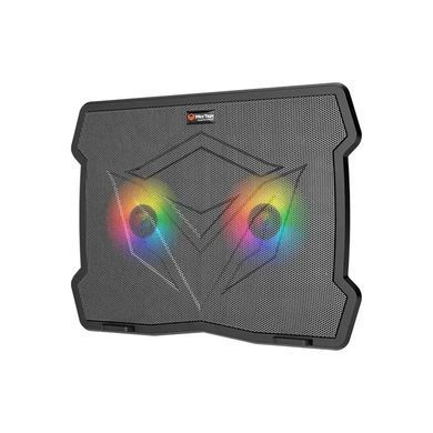 Підставка для ноутбука з охолодженням MEETION CoolingPad CP2020 з підсвіткою RGB 15&deg;, 2USB Чорний