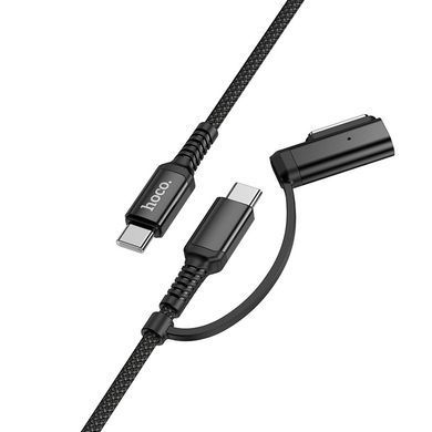 Кабель 2в1 з підтримкою швидкої зарядки 240W Type-C - Type-C, Mag3 HOCO U142 1.8м Чорний