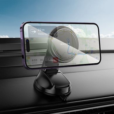 Магнітний тримач для телефону в машину на панель BOROFONE BH136 Чорний