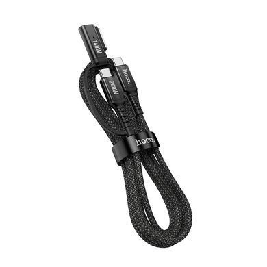 Кабель 2в1 з підтримкою швидкої зарядки 240W Type-C - Type-C, Mag3 HOCO U142 1.8м Чорний