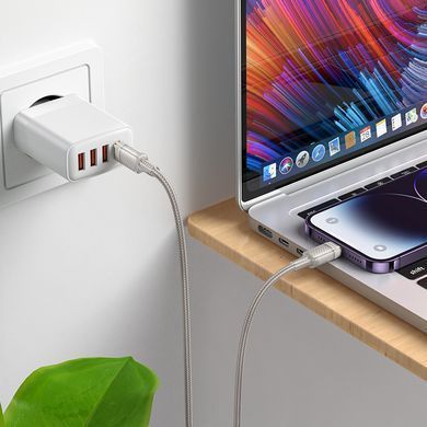Кабель зі швидкою зарядкою телефона Lightning Apple Iphone BOROFONE BU56 Succeed 1,2м, PD27W Сірий
