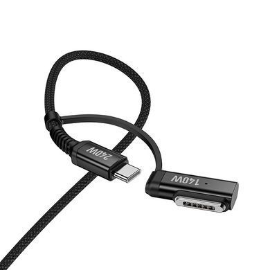 Кабель 2в1 з підтримкою швидкої зарядки 240W Type-C - Type-C, Mag3 HOCO U142 1.8м Чорний