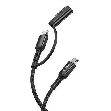 Кабель 2в1 з підтримкою швидкої зарядки 240W Type-C - Type-C, Mag3 HOCO U142 1.8м Чорний