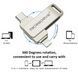 Флешка металева 2в1 256ГБ USB-Lightning для Apple iPhone, iPad, комп'ютера, Android Microdrive A3 256GB OTG Срібний