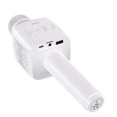 Портативний Bluetooth мікрофон для караоке HOCO BK5 з функцією зміни голосу, 6 годин музики Блакитний