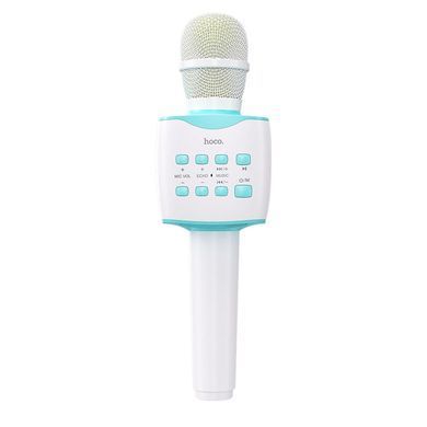 Портативний Bluetooth мікрофон для караоке HOCO BK5 з функцією зміни голосу, 6 годин музики Блакитний