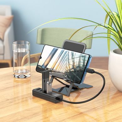 USB-hub хаб 4-в-1 підтримка накопичувача до 1Tb HOCO HB25 Easy mix |Type-C to USB 3.0*1+USB 2.0*3| Чорний