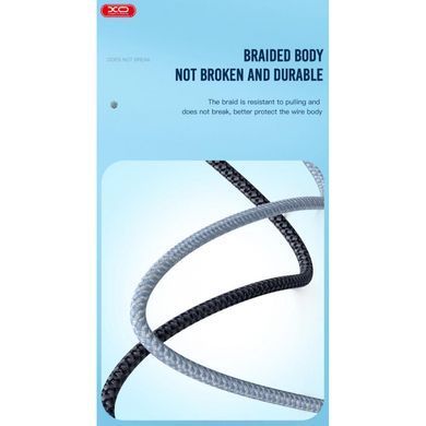 Аудіокабель Audio 3,5mm to 3,5mm XO NB-R211C 100см Чорний