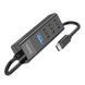USB-hub хаб 4-в-1 підтримка накопичувача до 1Tb HOCO HB25 Easy mix |Type-C to USB 3.0*1+USB 2.0*3| Чорний
