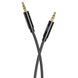 Аудіокабель Audio 3,5mm to 3,5mm XO NB-R211C 100см Чорний