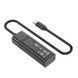 USB-hub хаб 4-в-1 підтримка накопичувача до 1Tb HOCO HB25 Easy mix |Type-C to USB 3.0*1+USB 2.0*3| Чорний