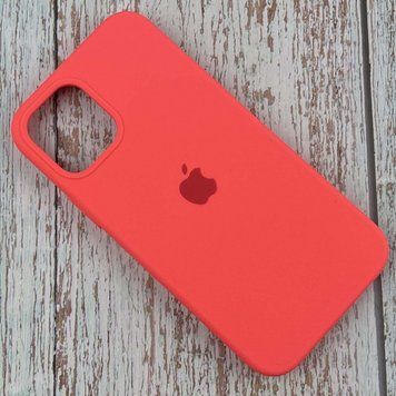 Силіконовий Чохол на iPhone 13 Pro Max 6.7" із закритим низом Silicone Case 100% Кораловий