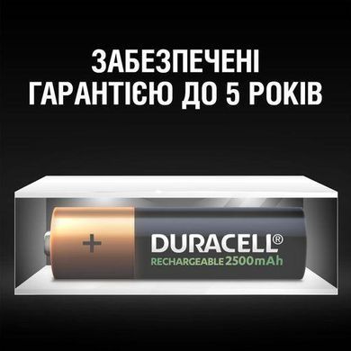 Акумулятори пальчик AA Duracell Rechargeable AA HR6 2500mAh 4шт