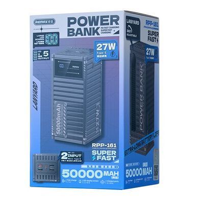 Павербанк 50000 повербанк 50000 зі швидкою зарядкою 27W REMAX RPP-161 power bank для роутера павер банк 50000