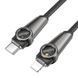 Кабель для зарядки телефона Apple iPhone та передачі даних Type-C-Lightning BOROFONE BU49 27W, 120см Черный