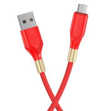 Кабель для зарядки MicroUSB Android BOROFONE BX92 |1м/2.4A| Червоний