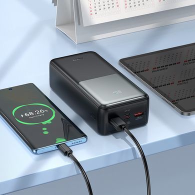 Павербанк повербанк зі швидкою зарядкою 22.5W 30000mAh HOCO J136B 2USB/1Type-C, 22.5W+PD20W Чорний