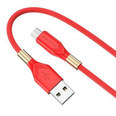 Кабель для зарядки MicroUSB Android BOROFONE BX92 |1м/2.4A| Червоний
