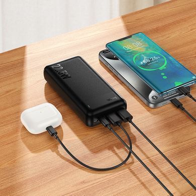 Павербанк 20000mAh зі швидкою зарядкою 22.5W HOCO J159A 2USB 1Type-C Чорний